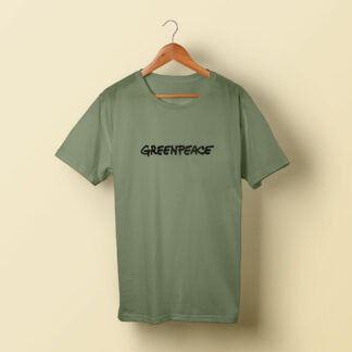 t-shirt logo greenpeace verde salvia