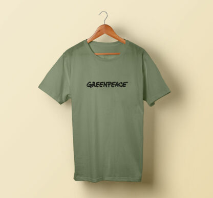 t-shirt logo greenpeace verde salvia