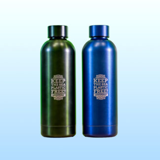 Borraccia impact Grenpeace verde e blu